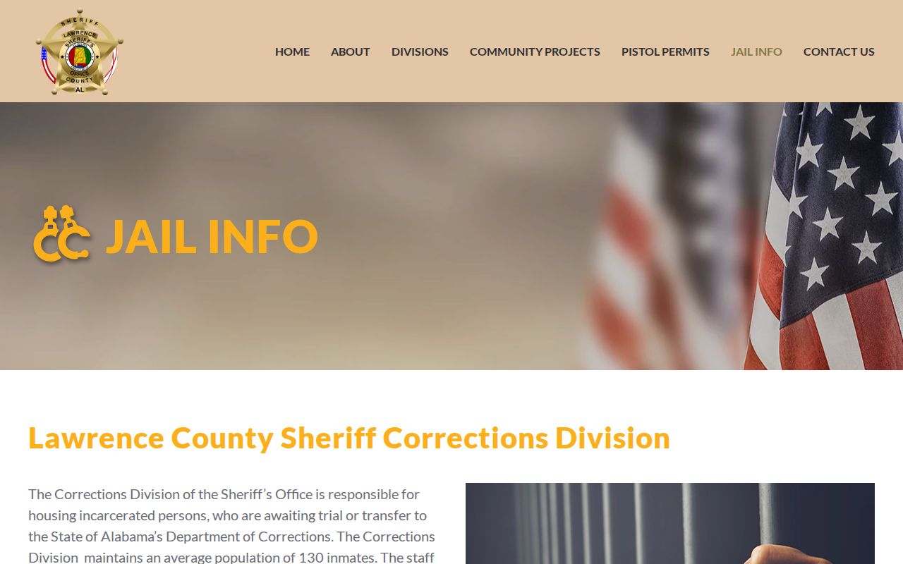 Lawrence County Sheriff jail information page