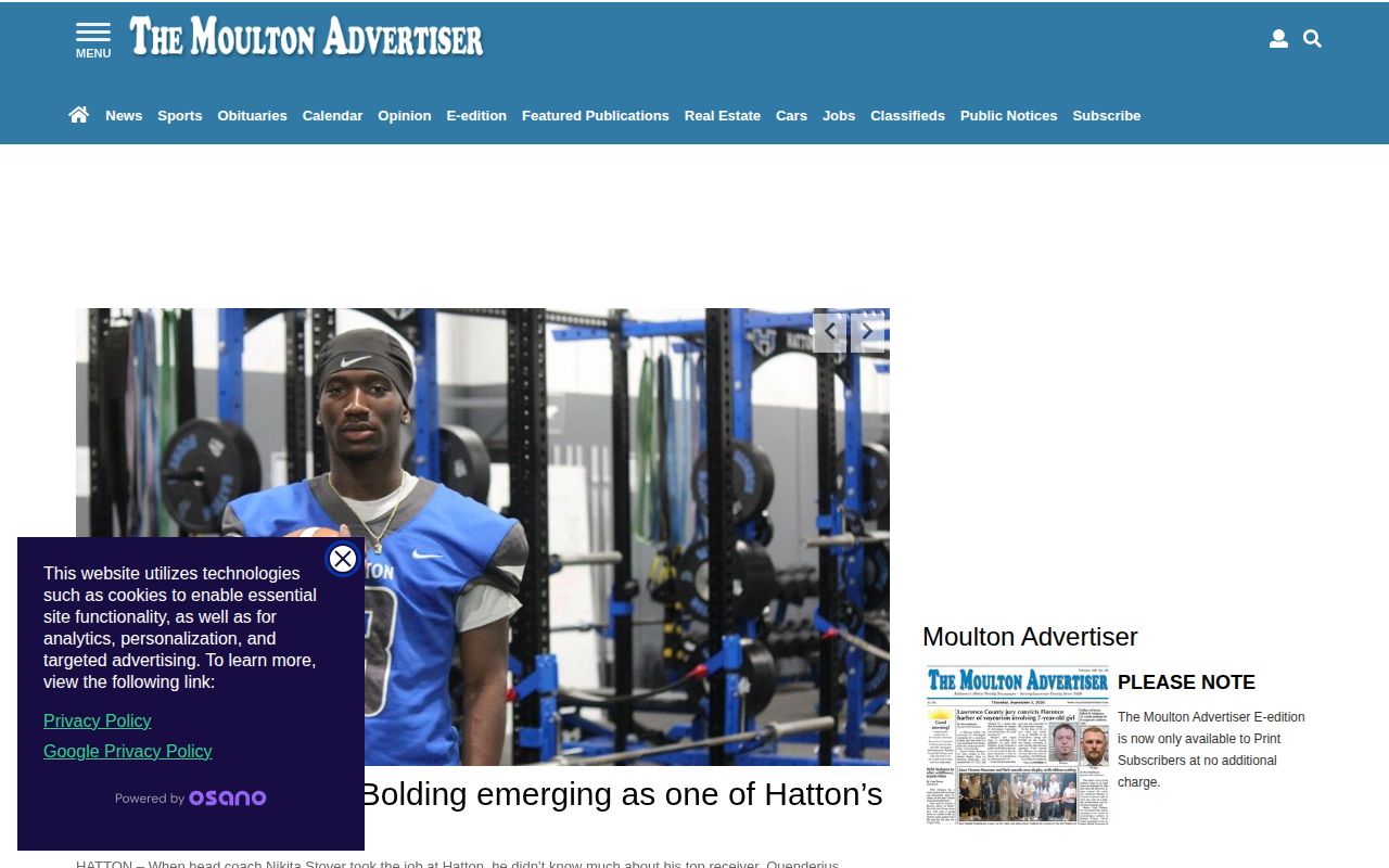 Local newspaper source for Town Creek arrest reporting